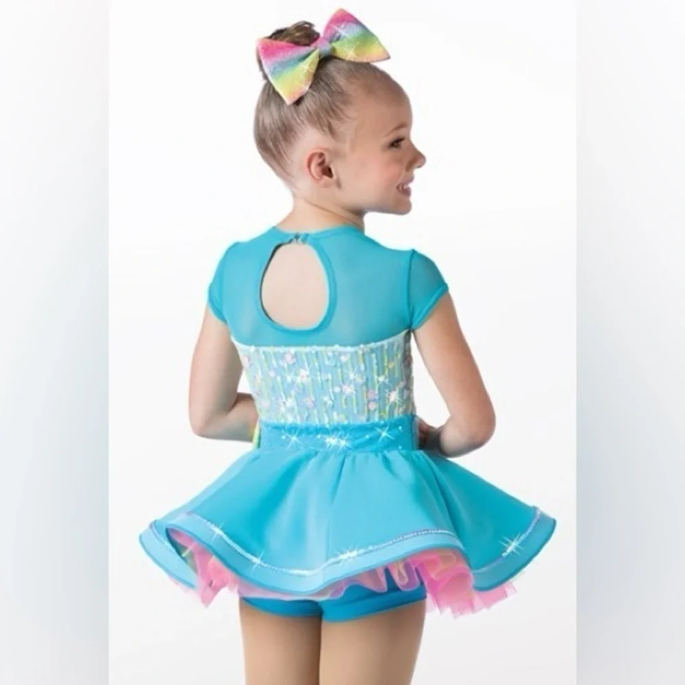 Weissman | I Am Somebody Linear Raindrop Sequin Dance Costume, Size LC